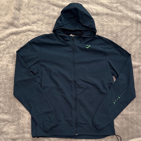 Gymshark Men's Dark Blue Windbreaker - Picture 1 of 5